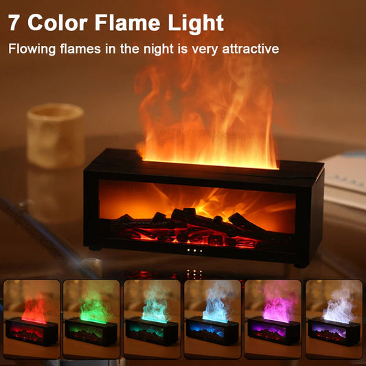 Colorful table fireplace